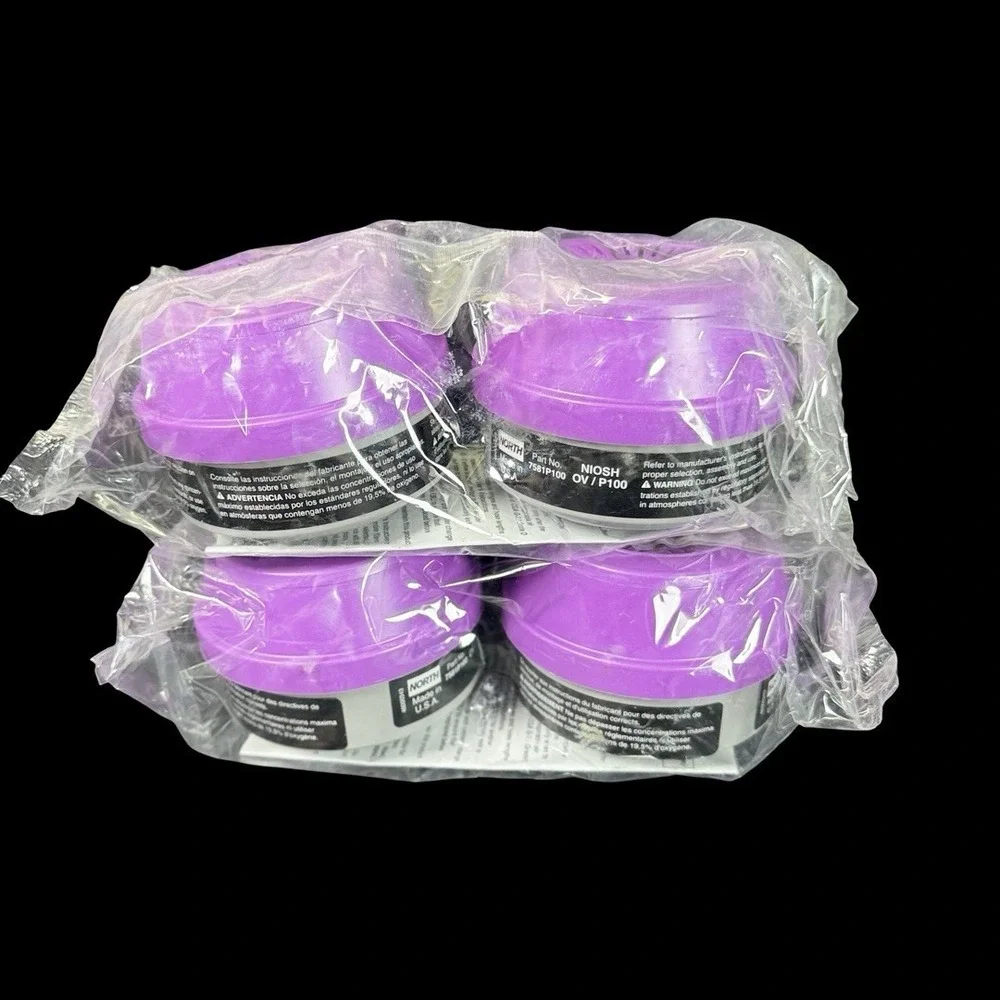 North Part #7581P100 NIOSH OV/P100 Replacement Cartridges Lot of 2 (2-pack) New!